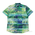 Custom Men's woven poly spandex shirt